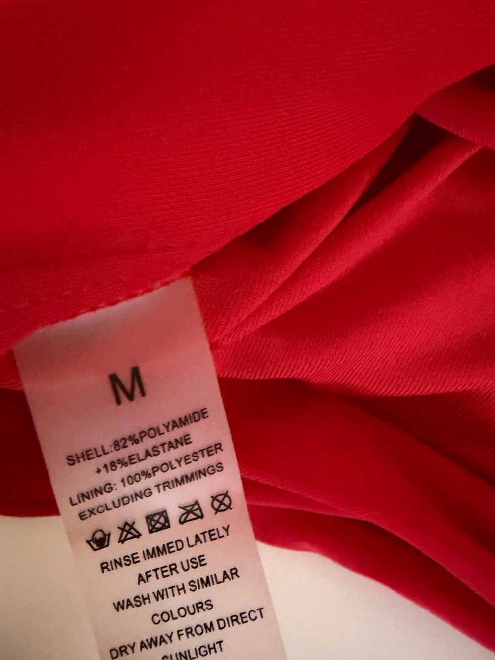 Red Ruffle Shoulder Cutout One-Piece Swimsuit NEW Medium - Picture 10 of 10